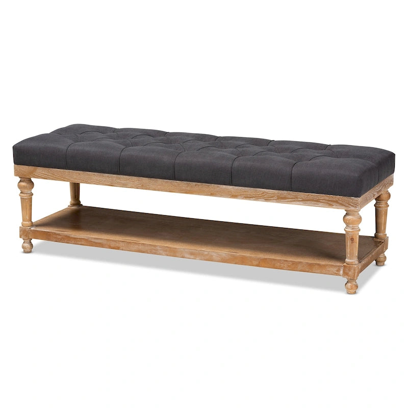 Banc de rangement de style campagnard moderne