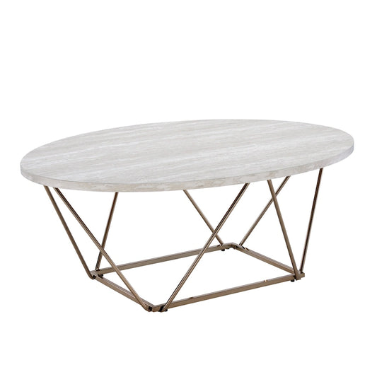 Table basse avec plateau en marbre