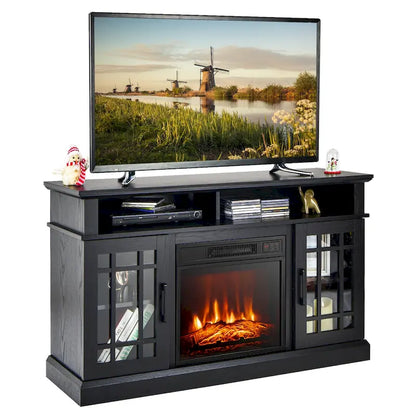 Meuble TV console de 48 po avec foyer intégré – 48 x 16 x 30