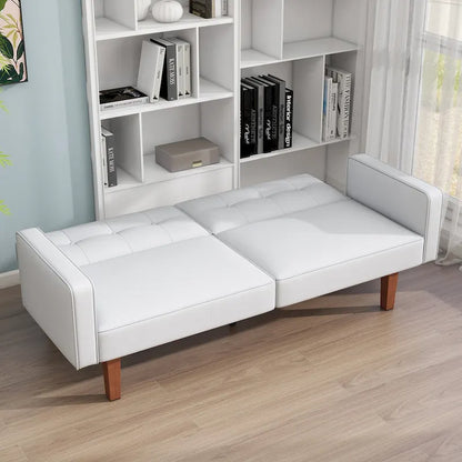 Canapé-lit convertible 2 places de 173 cm avec dossier réglable capitonné, 5 couleurs au choix - 57,00P x 173,00L x 73,00H cm