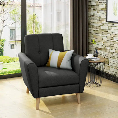 Fauteuil club capitonné moderne de style médiéval