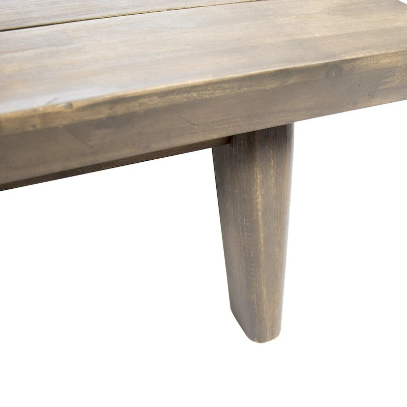 Canapé simple en bois et en tissu sur la gauche