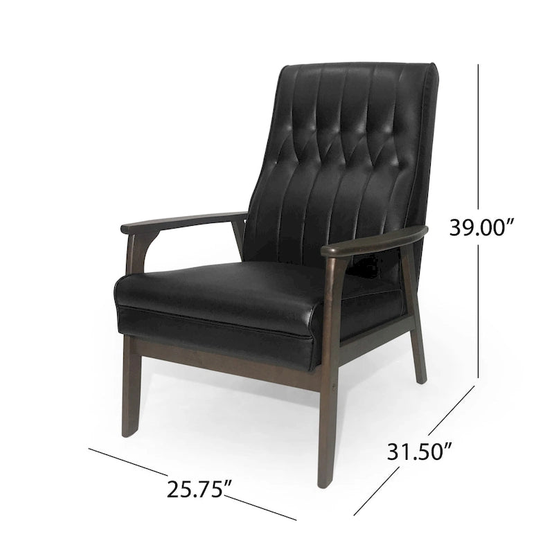 Fauteuil moderne de style médiéval - 65,4 cm de large x 80,0 cm de profondeur x 99,1 cm de haut