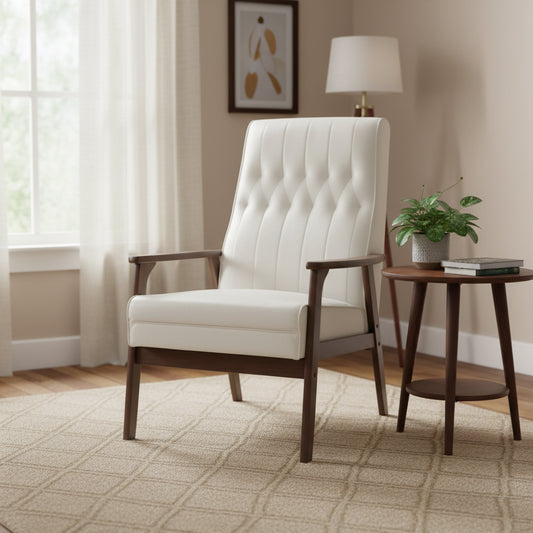 Fauteuil moderne de style médiéval - 65,4 cm de large x 80,0 cm de profondeur x 99,1 cm de haut