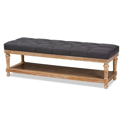 Banc de rangement de style campagnard moderne