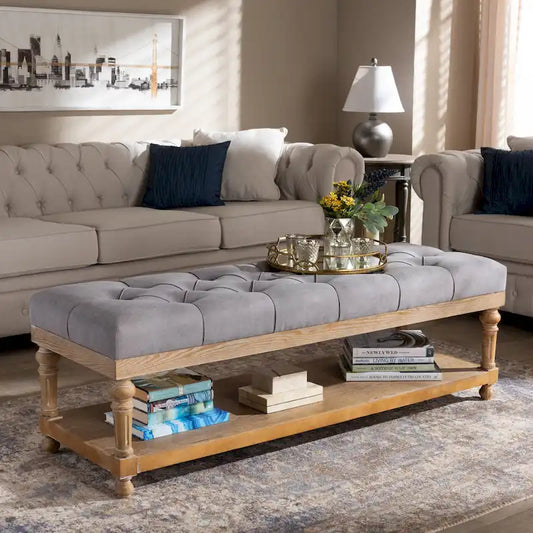 Banc de rangement de style campagnard moderne
