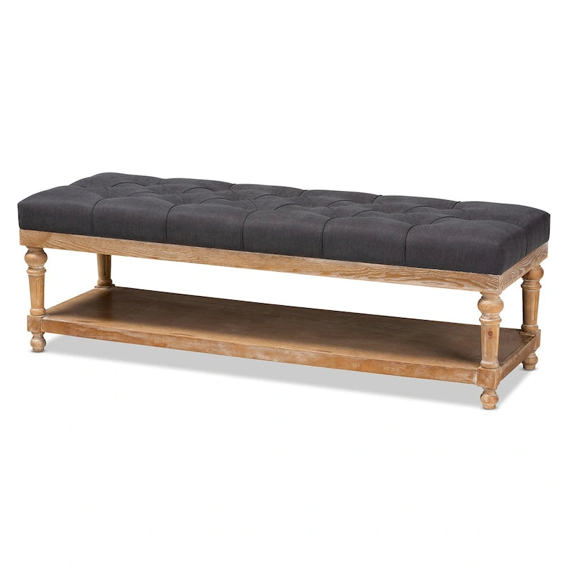 Banc de rangement de style campagnard moderne