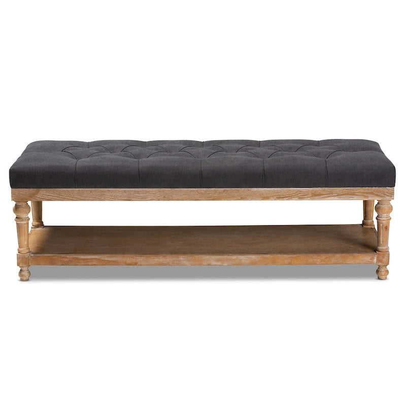 Banc de rangement de style campagnard moderne