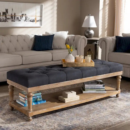 Banc de rangement de style campagnard moderne