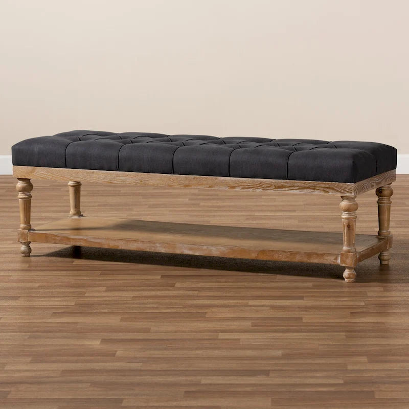 Banc de rangement de style campagnard moderne
