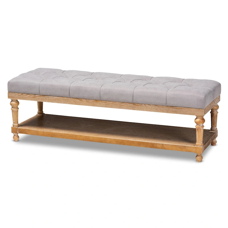 Banc de rangement de style campagnard moderne