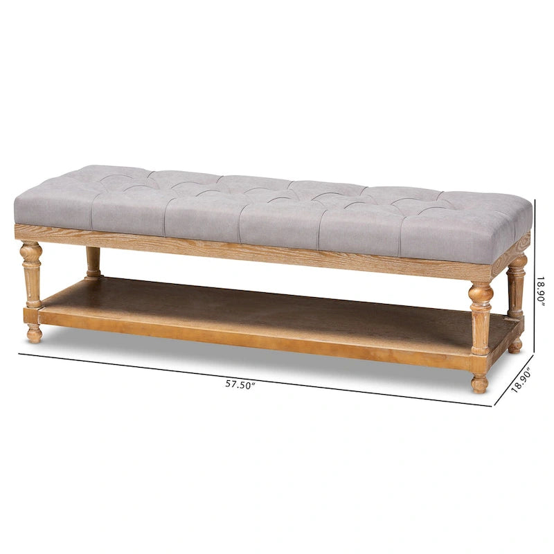 Banc de rangement de style campagnard moderne