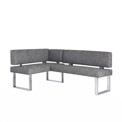 Coin repas réversible gris foncé - 124 x 181 x 85 cm