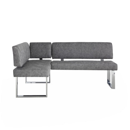 Coin repas réversible gris foncé - 124 x 181 x 85 cm