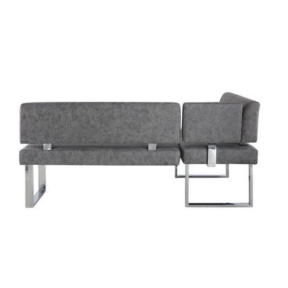 Coin repas réversible gris foncé - 124 x 181 x 85 cm