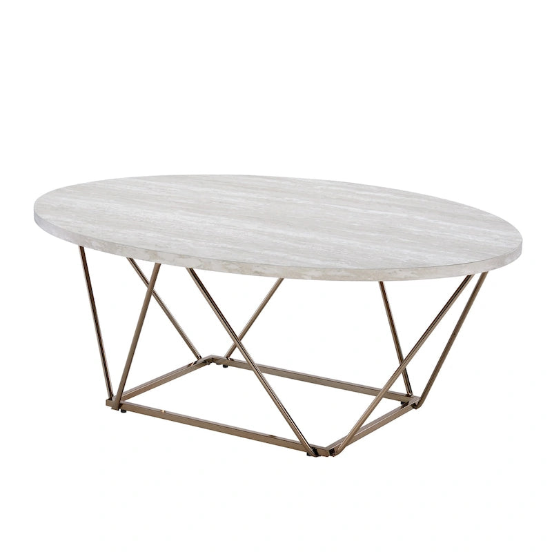 Table basse avec plateau en marbre