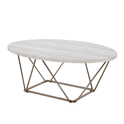 Table basse avec plateau en marbre