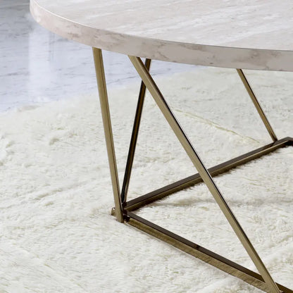 Table basse avec plateau en marbre