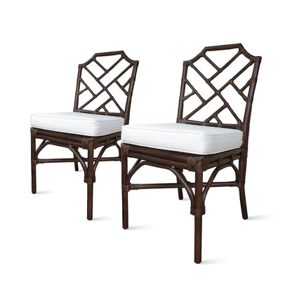 Chaises de salle à manger en rotin, (Lot de 2)