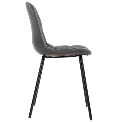 Chaises de salle à manger en similicuir, chaises d'appoint rembourrées avec pieds en métal, lot de 2