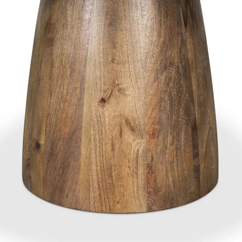 Table de salle à manger avec piédestal marbre blanc et plateau rond marron moyen 48 po - 48,0 L x 48,0 W x 30,0 H