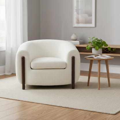 Fauteuil d'appoint dossier incurvé - 38 po L x 34 po P x 28 po H - 38Lx34Px28H