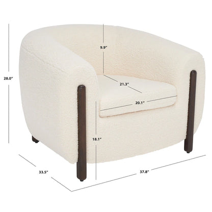 Fauteuil d'appoint dossier incurvé - 38 po L x 34 po P x 28 po H - 38Lx34Px28H