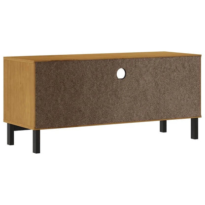 Meuble TV FLAM 43,3x15,7x19,7 Bois massif Pin - 43,3 x 15,7 x 19,7