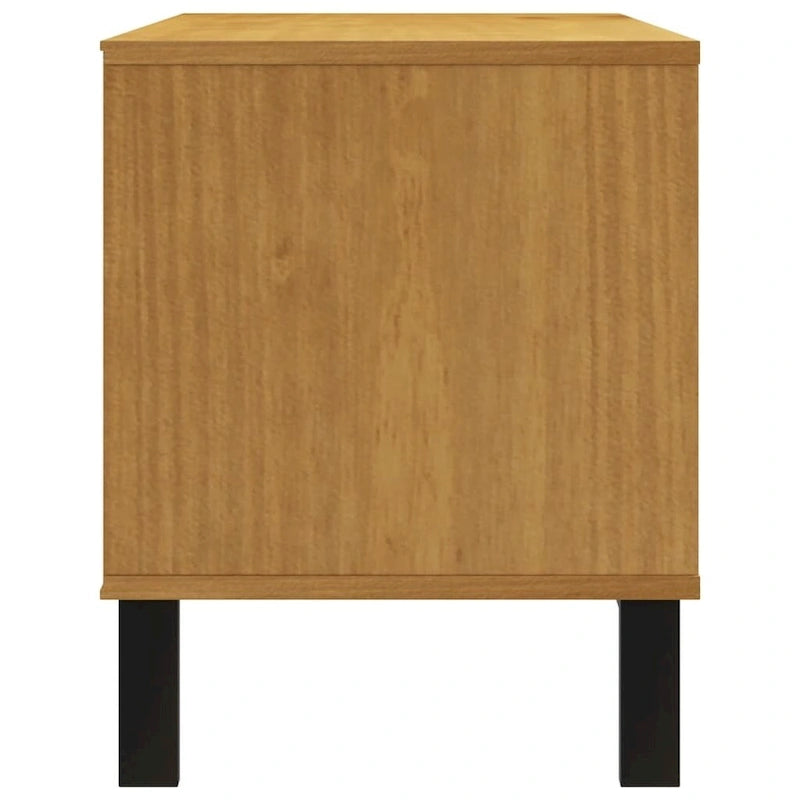 Meuble TV FLAM 43,3x15,7x19,7 Bois massif Pin - 43,3 x 15,7 x 19,7