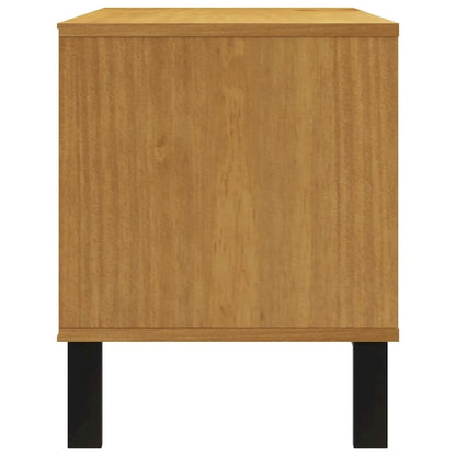 Meuble TV FLAM 43,3x15,7x19,7 Bois massif Pin - 43,3 x 15,7 x 19,7