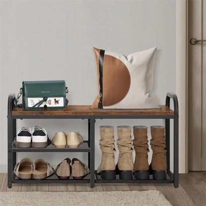 Meuble à chaussures 3 niveaux pour entrée - 11.82P x 31.7L x 17.56H