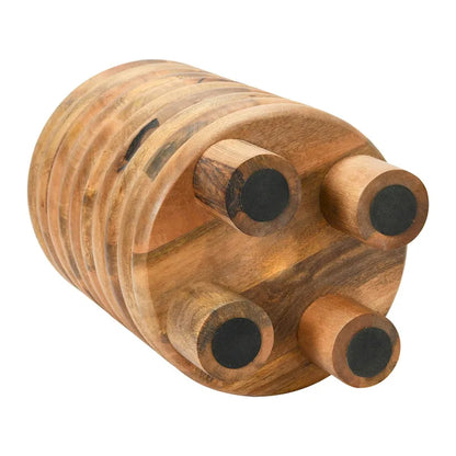 Table d'appoint ou tabouret vintage en bois massif