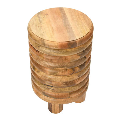 Table d'appoint ou tabouret vintage en bois massif