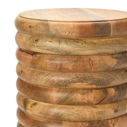 Table d'appoint ou tabouret vintage en bois massif