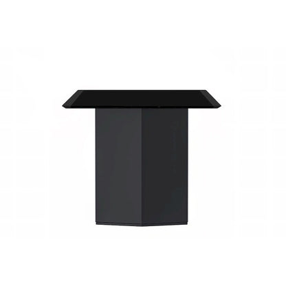 Table à manger rectangulaire avec plateau en verre/pierre frittée et piètement en acier