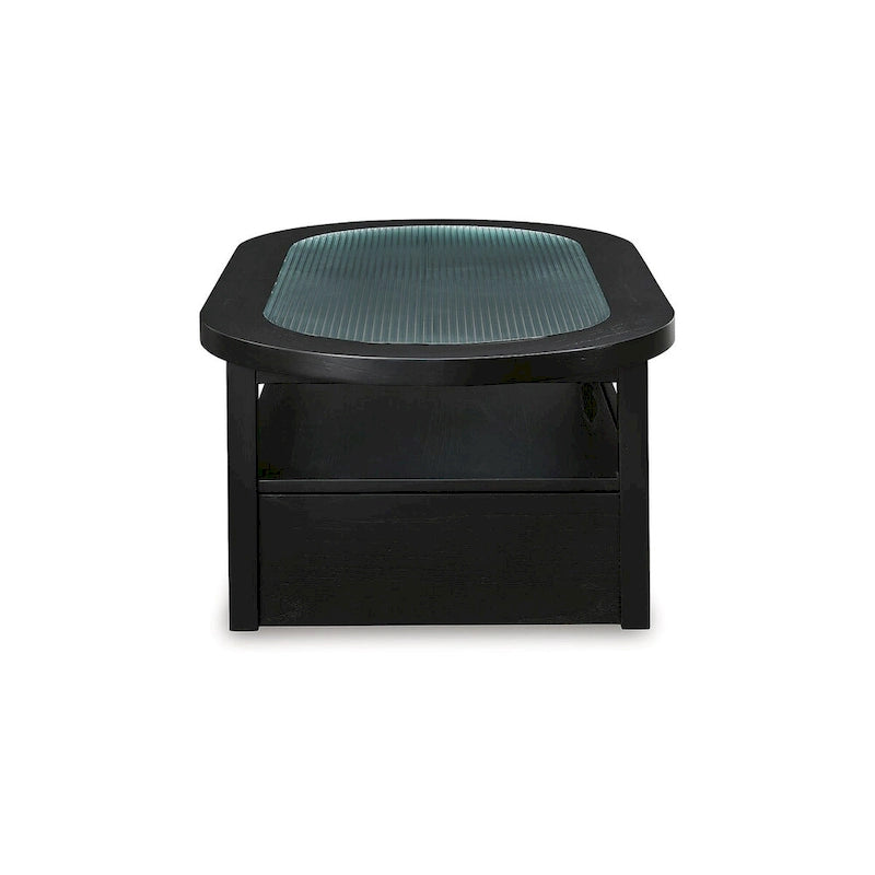 Table basse noire/grise - 132,08 cm de large x 71,12 cm de profondeur x 46,35 cm de haut