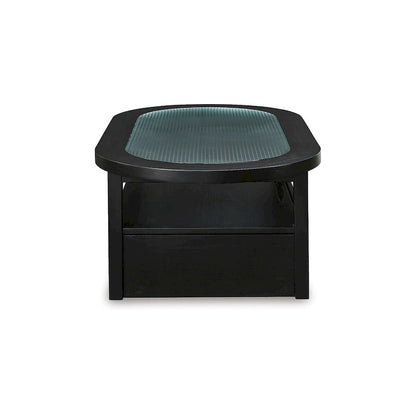 Table basse noire/grise - 132,08 cm de large x 71,12 cm de profondeur x 46,35 cm de haut