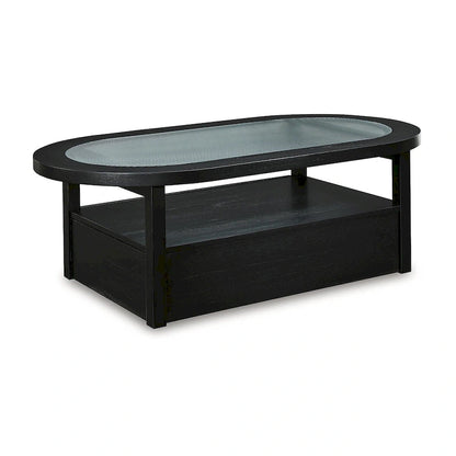 Table basse noire/grise - 132,08 cm de large x 71,12 cm de profondeur x 46,35 cm de haut