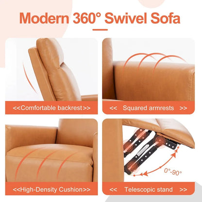 Fauteuil Inclinable Manuel Simple, 8 Modes de Massage Différents, Marron