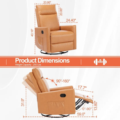 Fauteuil Inclinable Manuel Simple, 8 Modes de Massage Différents, Marron