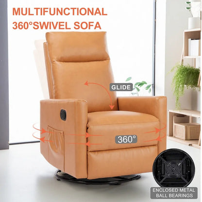 Fauteuil Inclinable Manuel Simple, 8 Modes de Massage Différents, Marron